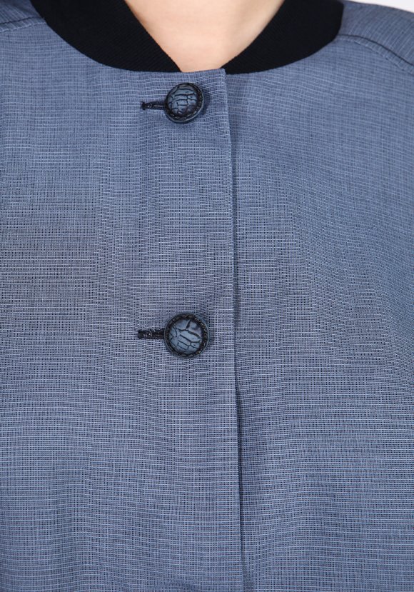 Бомбер на пуговицах и свободного кроя шир.  580, рис. 4