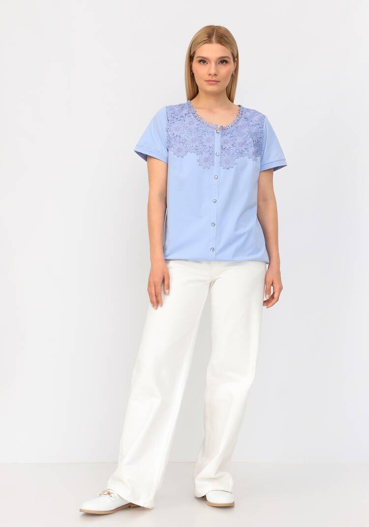 Блуза с кружевом Джульетта шир.  750, рис. 17