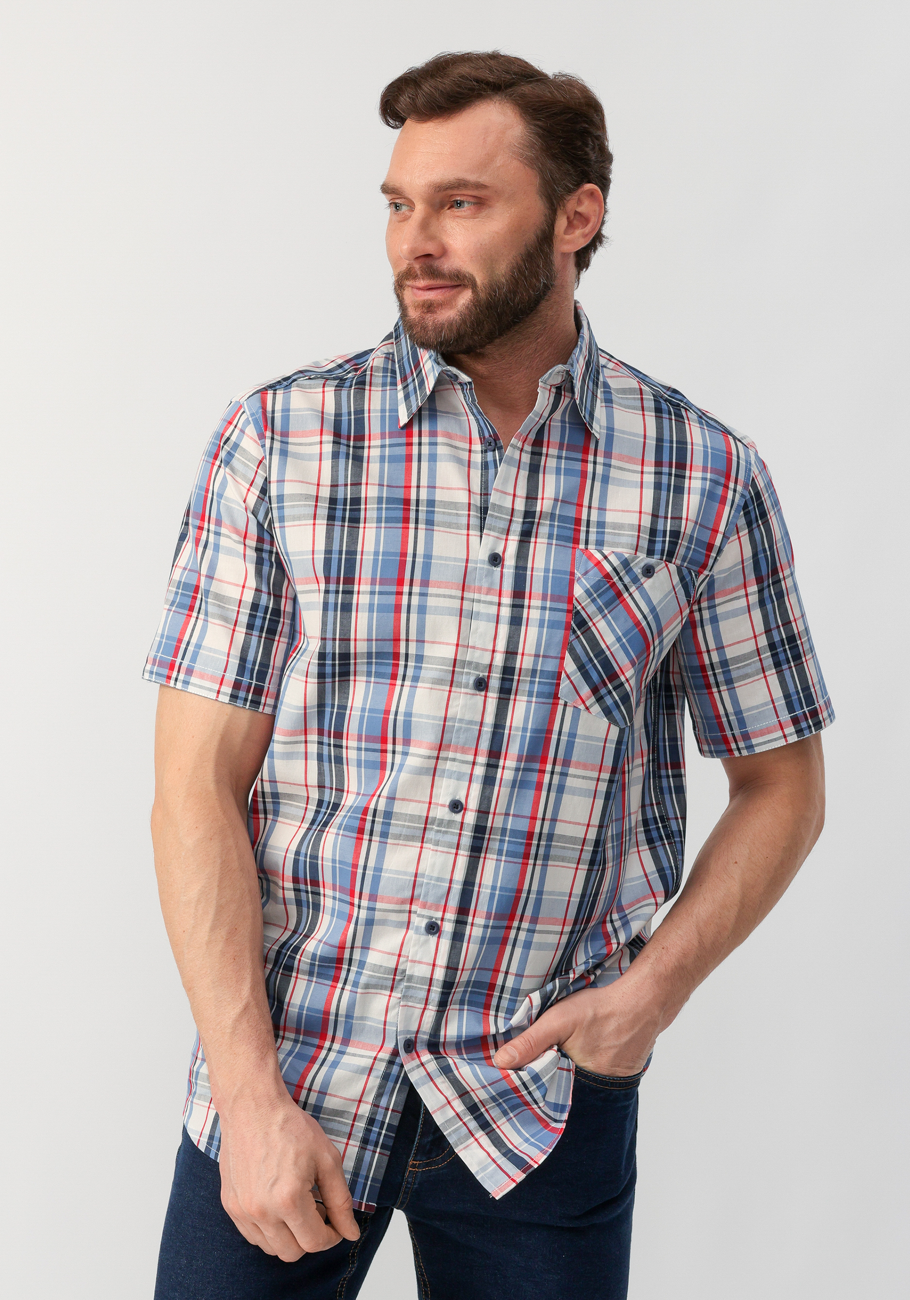 Рубашка "Марк" ATLAS FOR MEN, цвет мультиколор, размер 60-62