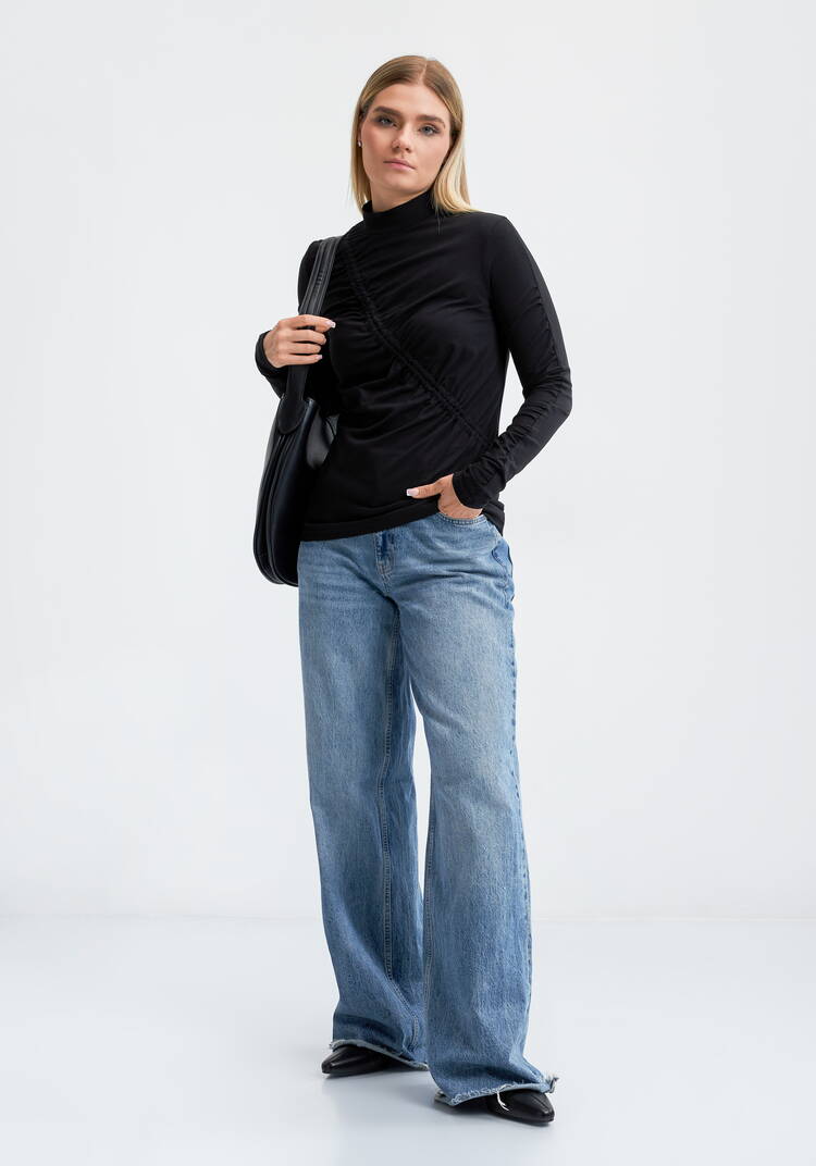 Водолазка со сборкой Хельга шир.  750, рис. 14