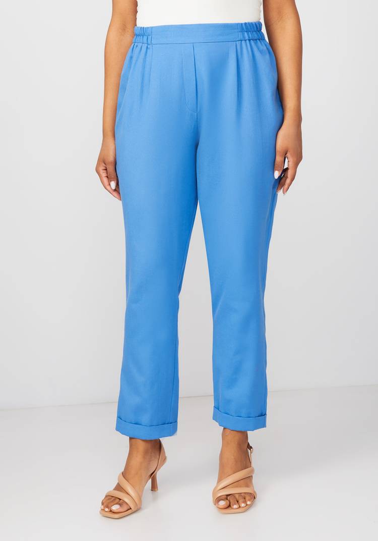 Брюки бананы льняные шир.  750, рис. 4