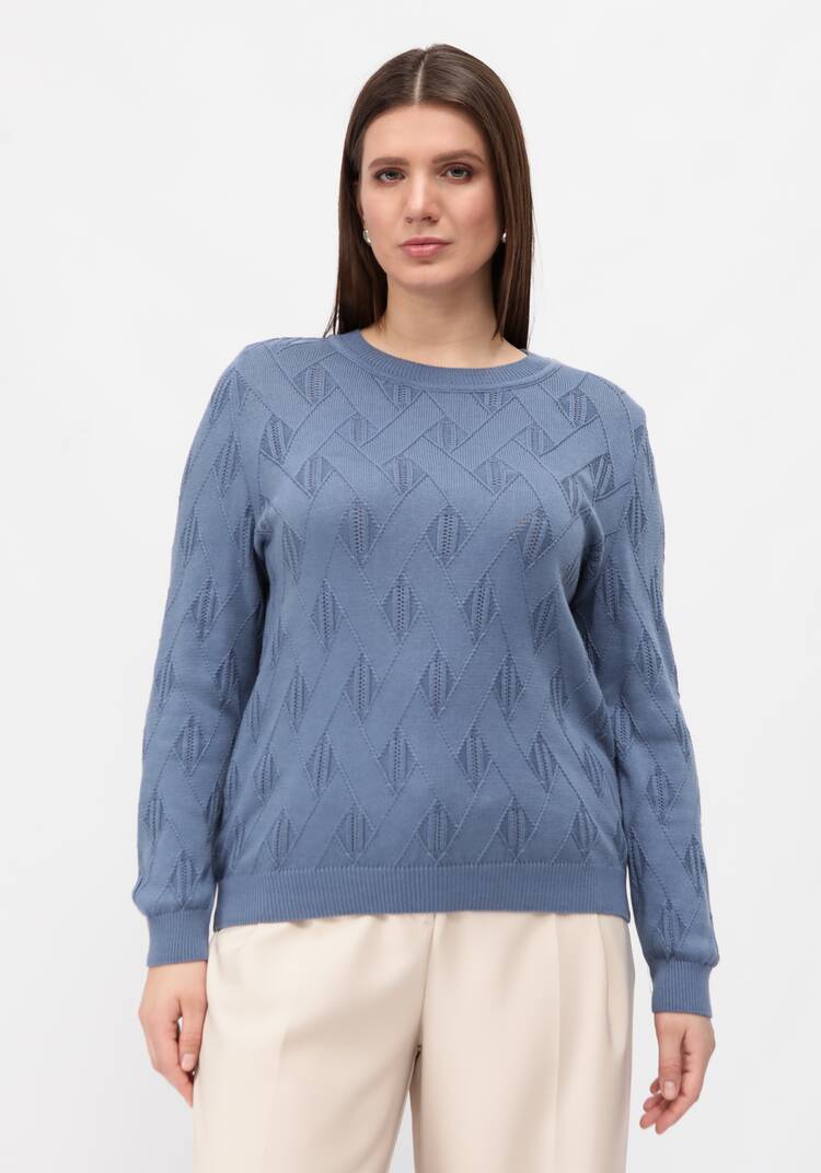 Джемпер ажурный удлиненный шир.  750, рис. 28