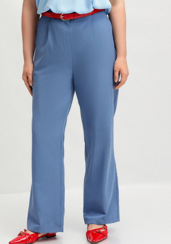 Брюки прямого силуэта с поясом на резинке шир.  580, рис. 6