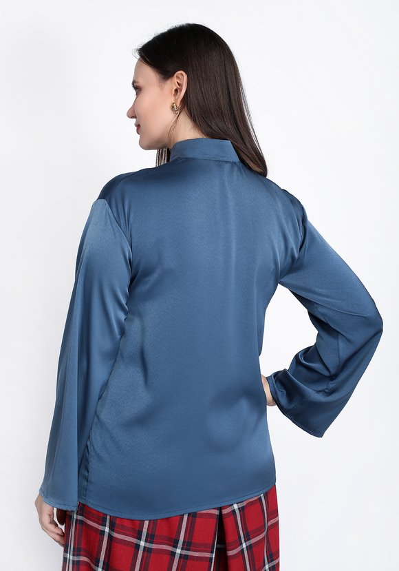 Рубашка с декоративными пуговицами шир.  580, рис. 10