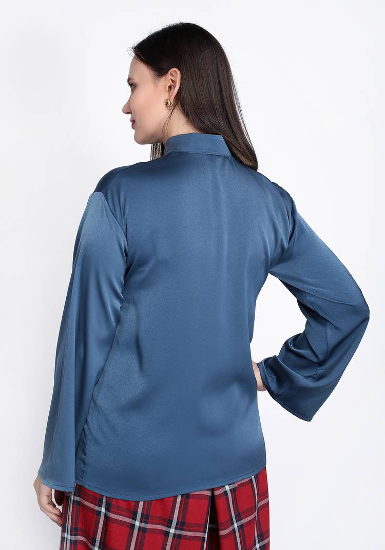 Рубашка с декоративными пуговицами шир.  750, рис. 10