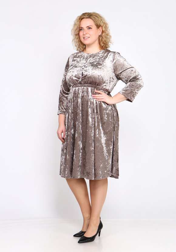 Платье из мраморного велюра шир.  580, рис. 10