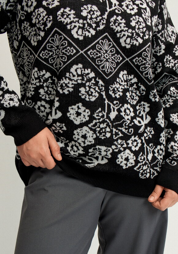 Джемпер с цветочным орнаментом из метанити шир.  580, рис. 6