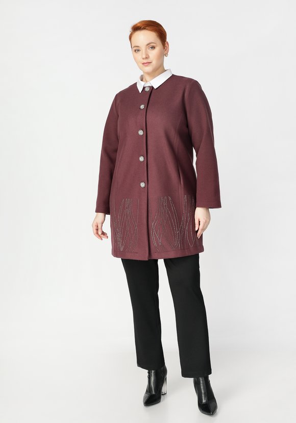 Полупальто Адель с рельефами шир.  580, рис. 3