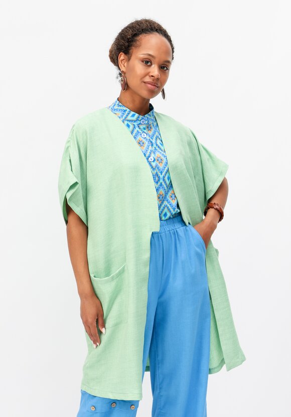 Кардиган-накидка оверсайз со спущенным плечом шир.  580, рис. 24