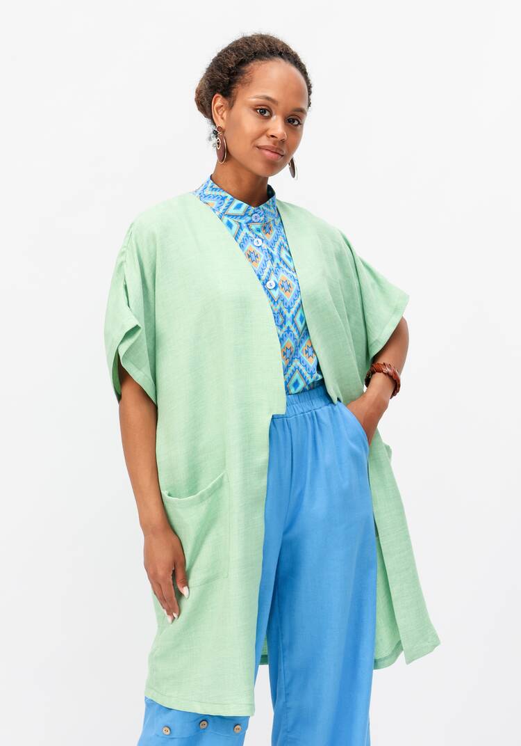 Кардиган-накидка оверсайз со спущенным плечом шир.  750, рис. 24