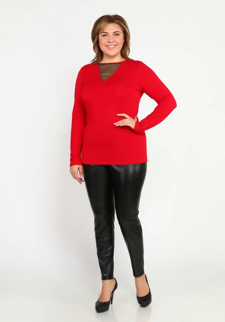 Блуза с длинным рукавом и вставкой шир.  750, рис. 5