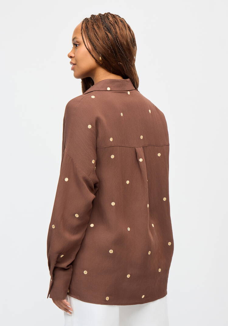 Рубашка с вышивкой Горошек шир.  750, рис. 9