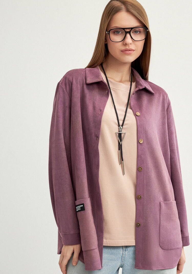 Блуза утепленная на пуговицах шир.  750, рис. 9