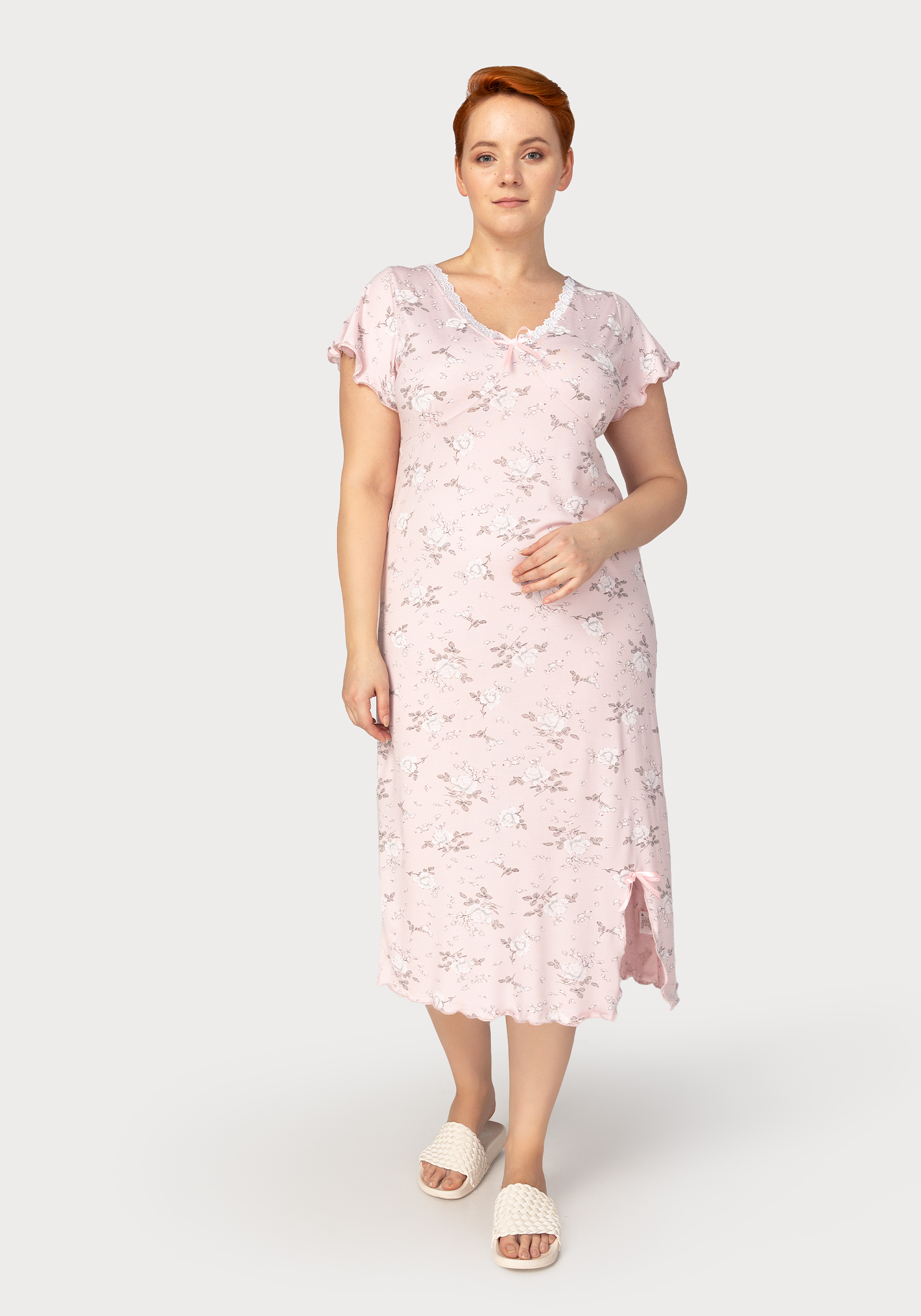 Сорочка женская «Анна», цвет розовый, размер 54