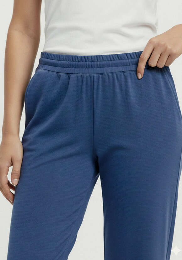 Брюки прямые трикотажные на резинке шир.  580, рис. 21