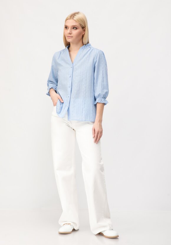 Блуза с воротником стойка  Кристал шир.  580, рис. 13