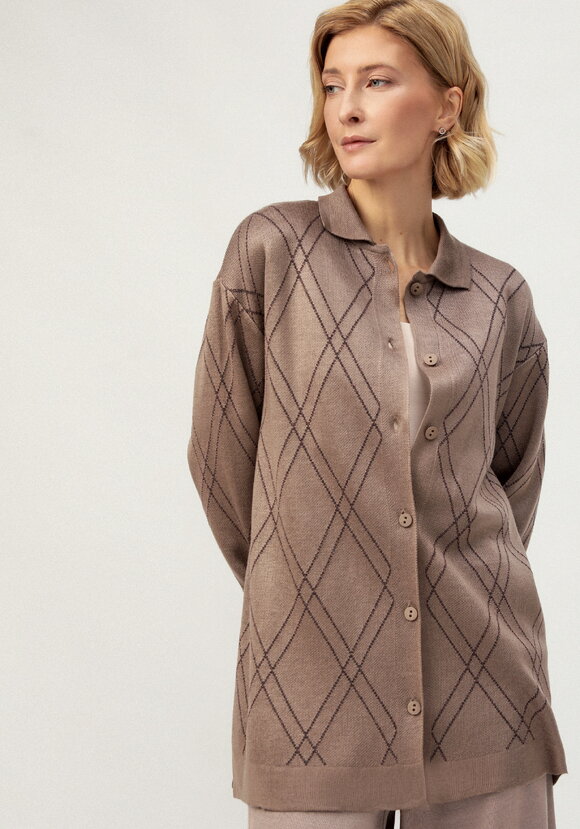 Рубашка-джемпер с отложным воротником шир.  580, рис. 12