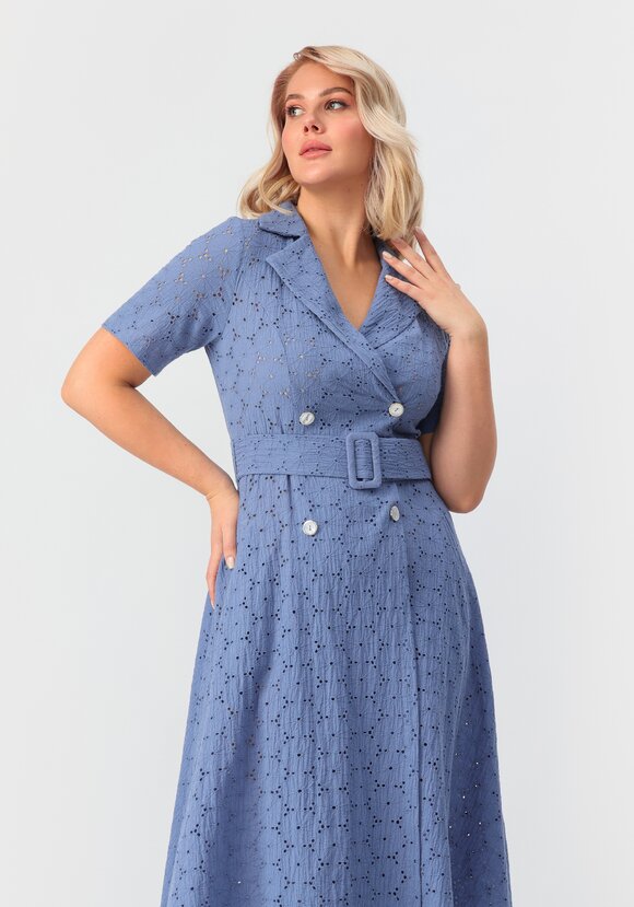 Платье с отложным воротником из шитья шир.  580, рис. 12