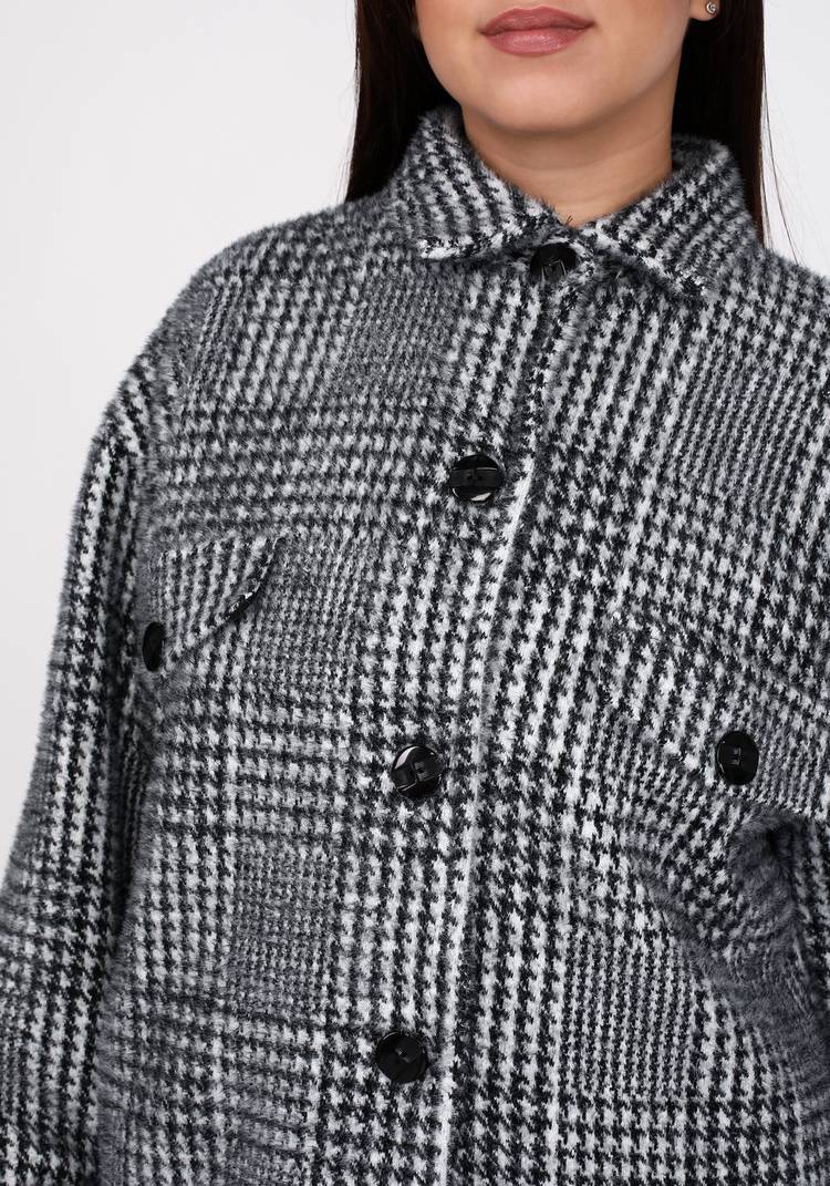 Полупальто рубашечного кроя из шерсти шир.  750, рис. 7