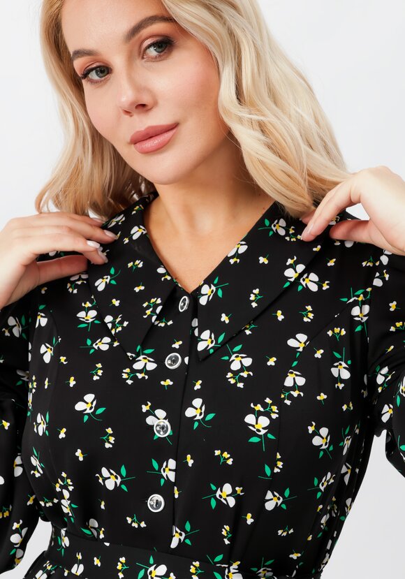 Платье прямого силуэта с юбкой-плиссе шир.  580, рис. 12