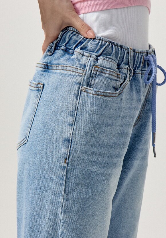 Джинсы с резинкой по поясу шир.  580, рис. 6