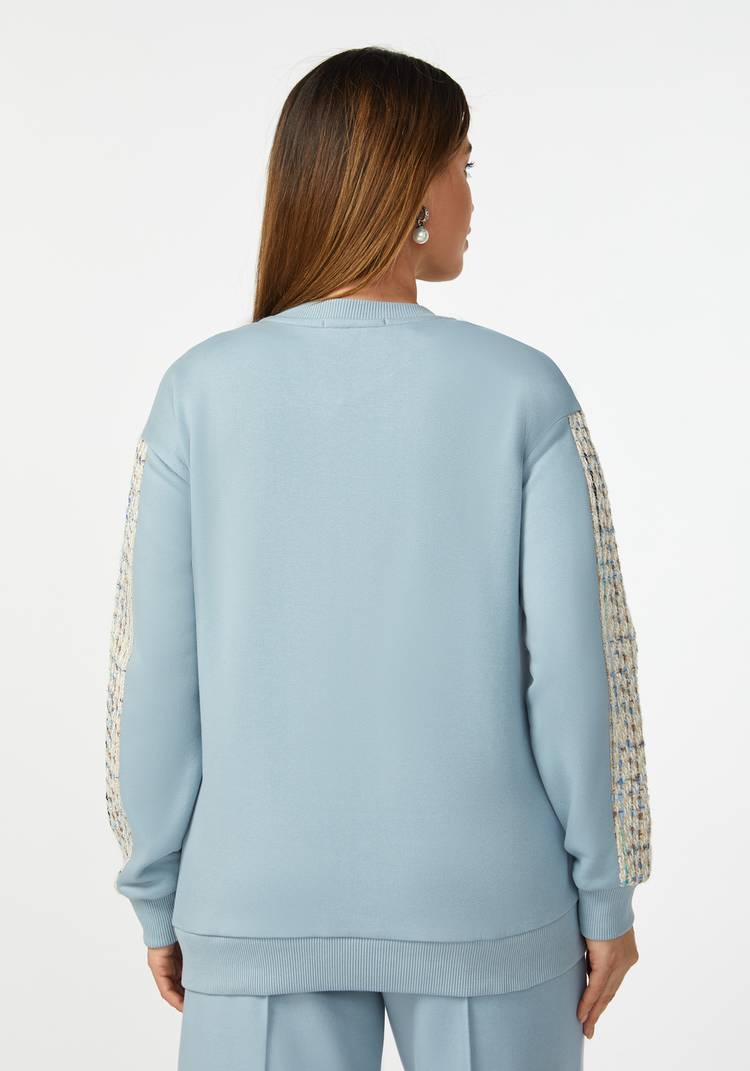 Свитшот со вставками на рукавах шир.  750, рис. 7