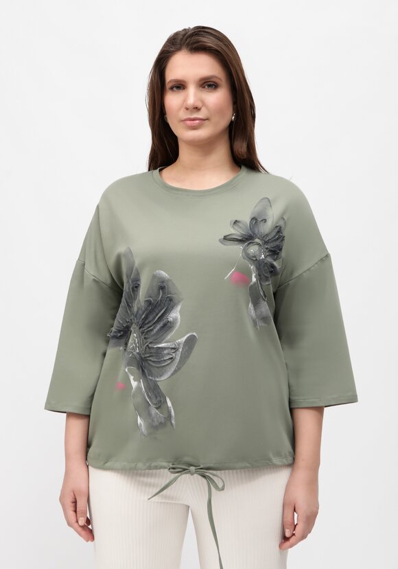 Блуза с принтом на кулиске шир.  580, рис. 28