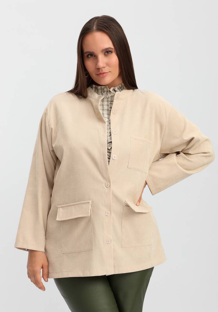 Рубашка оверсайз с воротником-стойкой шир.  750, рис. 32