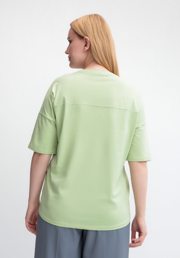 Футболка с принтом Зеленый цветок шир.  580, рис. 13