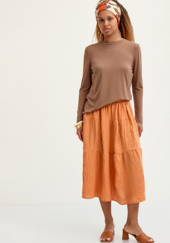 Юбка с ярусами на резинке шир.  580, рис. 8