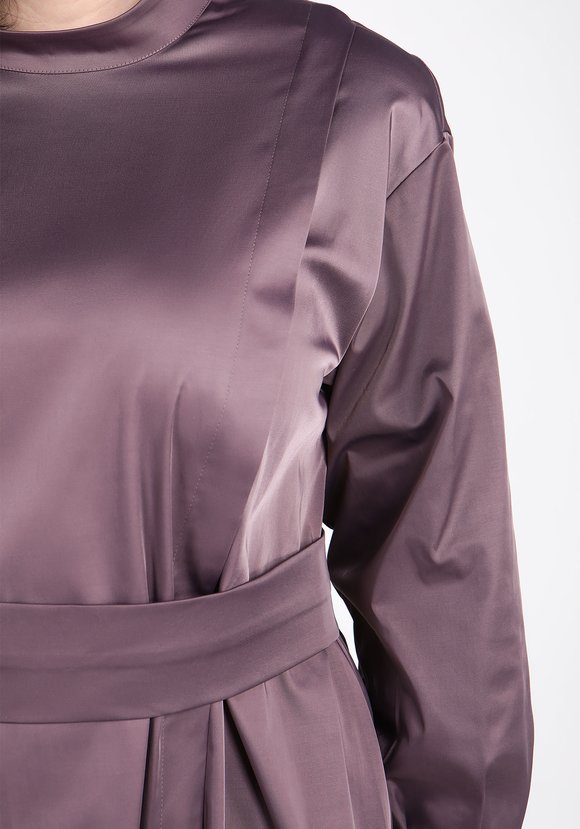 Платье с поясом на пуговицах шир.  580, рис. 8