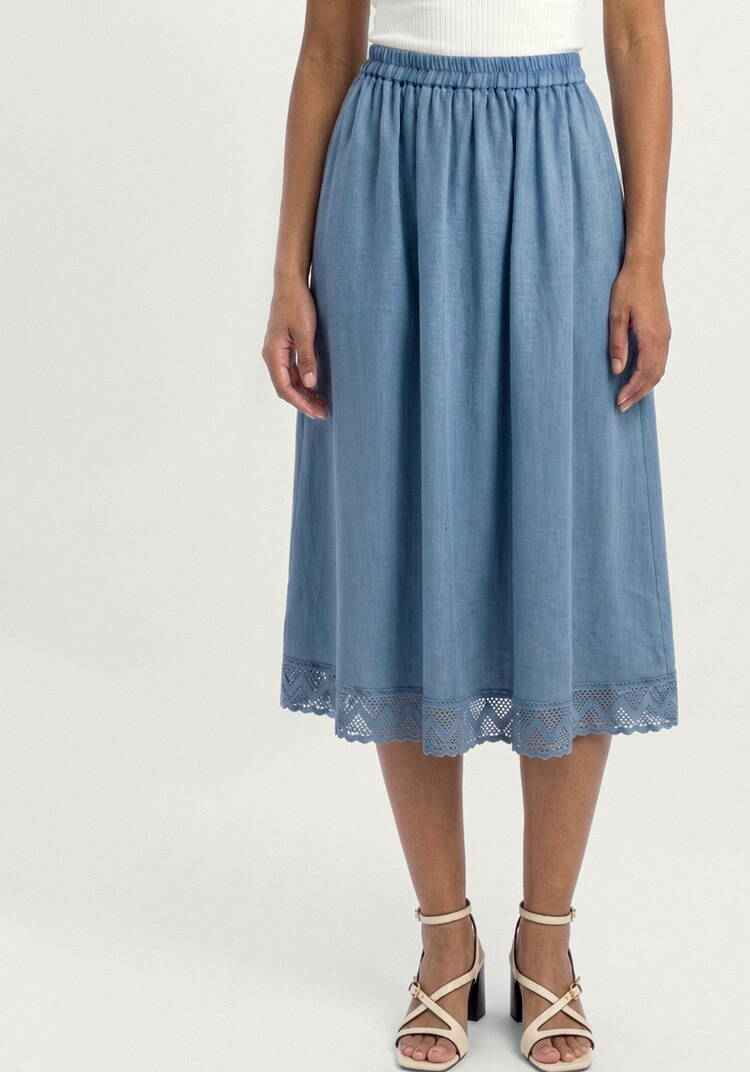 Юбка изо льна Магия кружева шир.  750, рис. 4