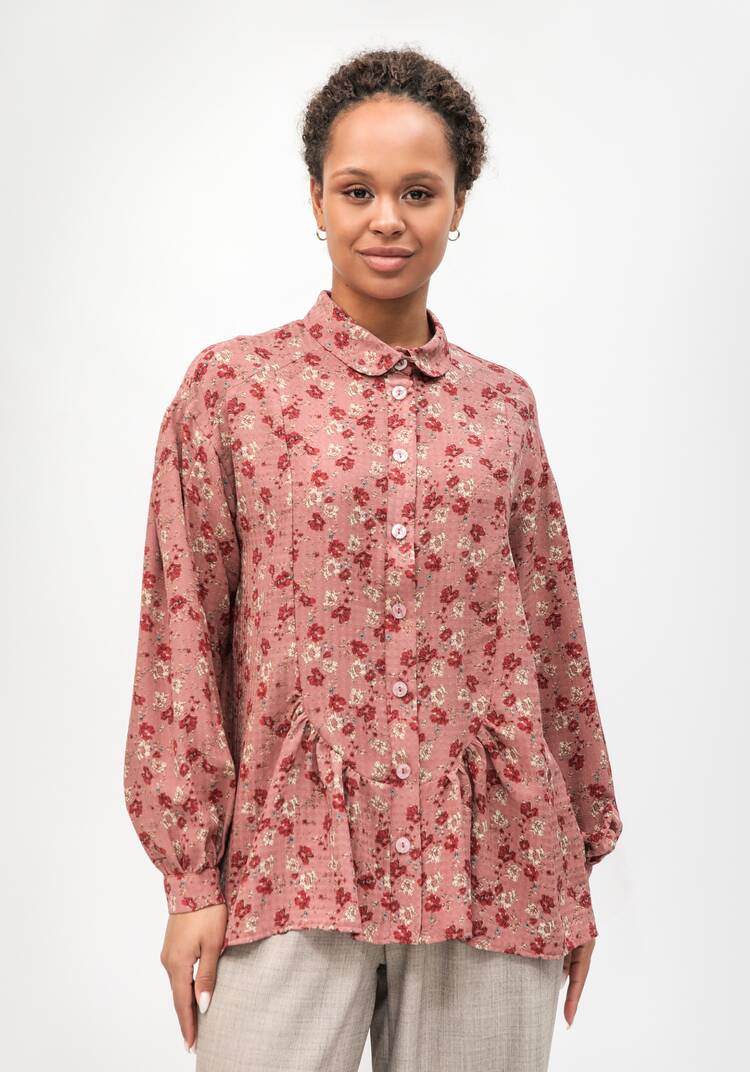 Блуза с круглым воротником на стойке шир.  750, рис. 10