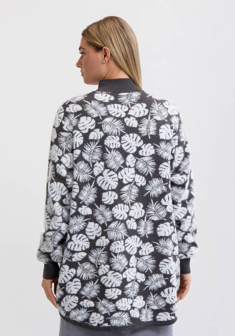 Туника пушистая с принтом шир.  750, рис. 3