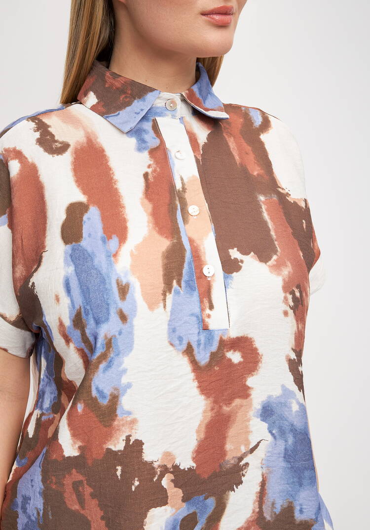 Костюм блуза и брюки с принтом шир.  750, рис. 13