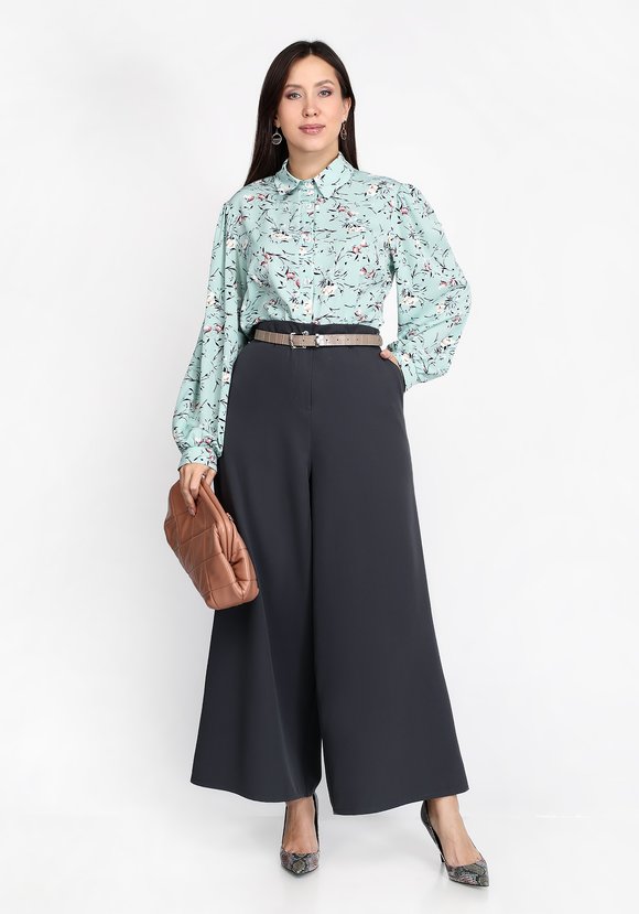 Блуза принтованная с длинным рукавом шир.  580, рис. 3