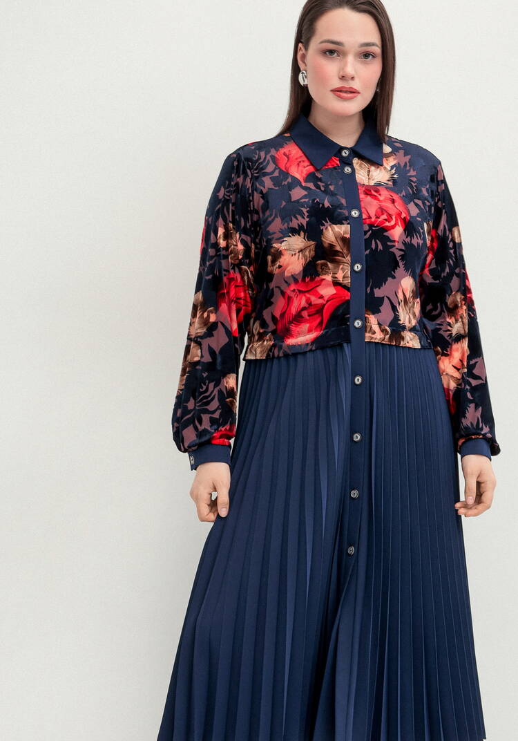 Платье с отрезной кокеткой и юбкой плиссе шир.  750, рис. 14