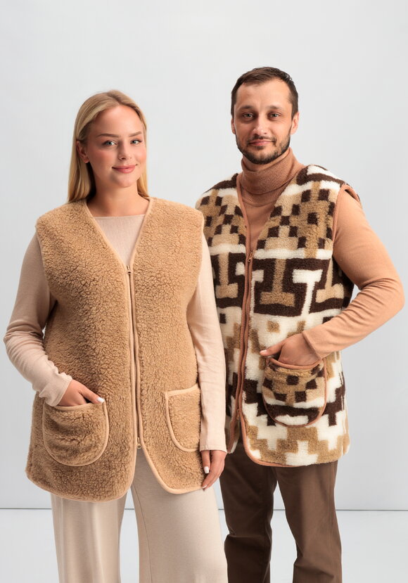 Меховой жилет из верблюжьей шерсти шир.  580, рис. 20