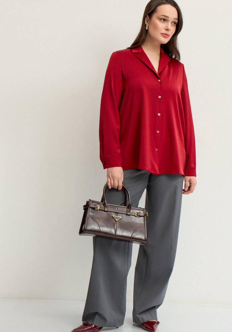 Блуза шелковая с отложным воротом шир.  750, рис. 22