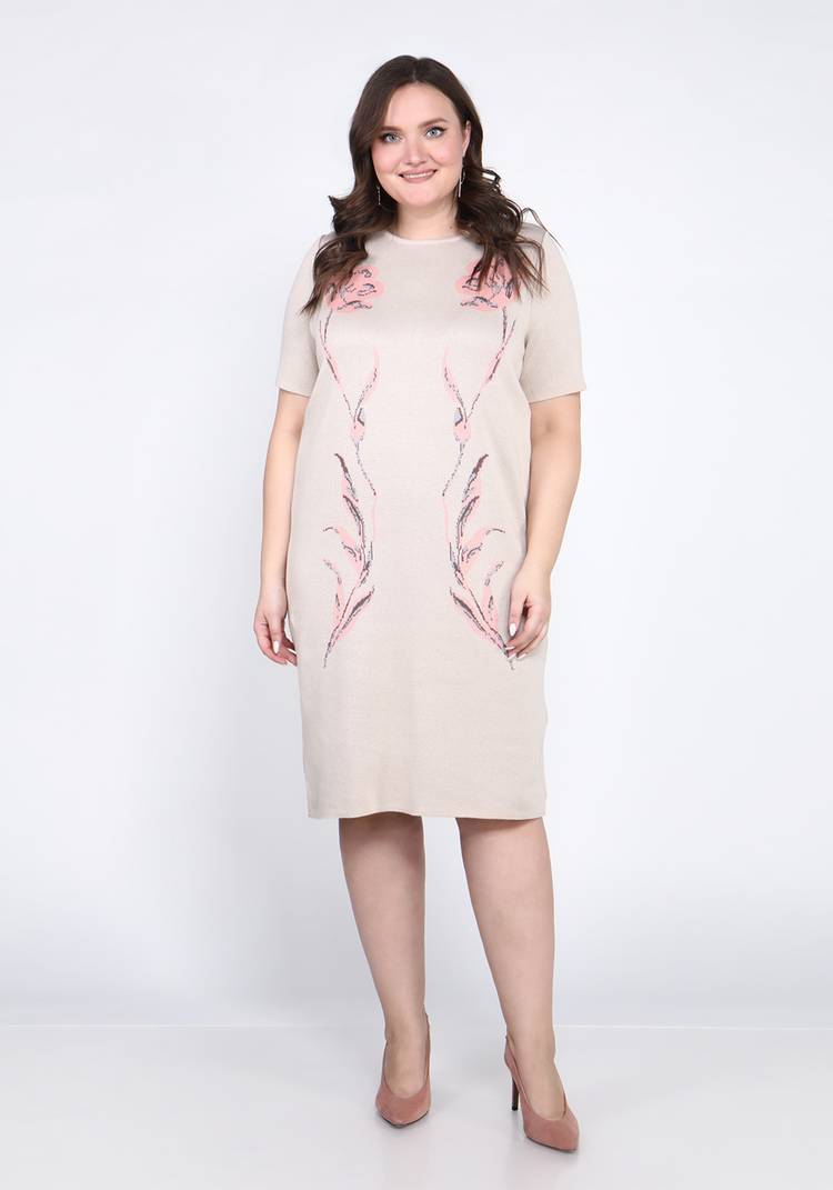 Платье с коротким рукавом и орнаментом шир.  750, рис. 1