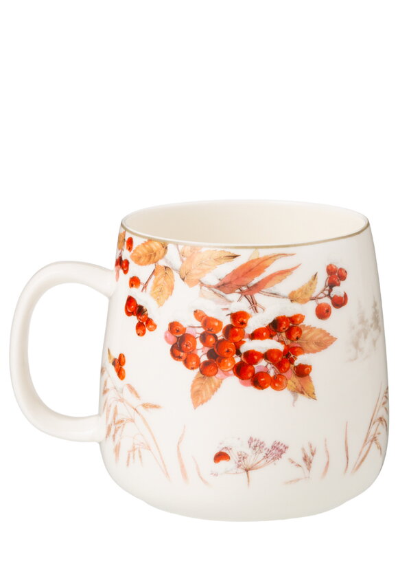 Кружка из фарфора Снегири шир.  580, рис. 5