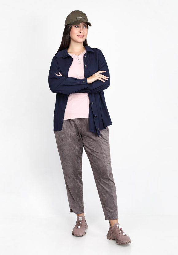 Блуза с ассиметричной застежкой на пуговицы шир.  580, рис. 3