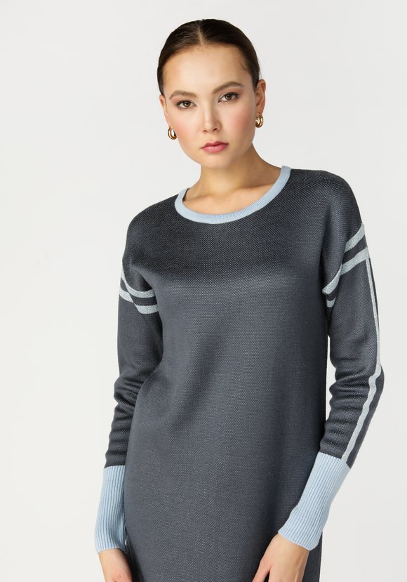 Платье прямого силуэта с контрастной отделкой шир.  580, рис. 14