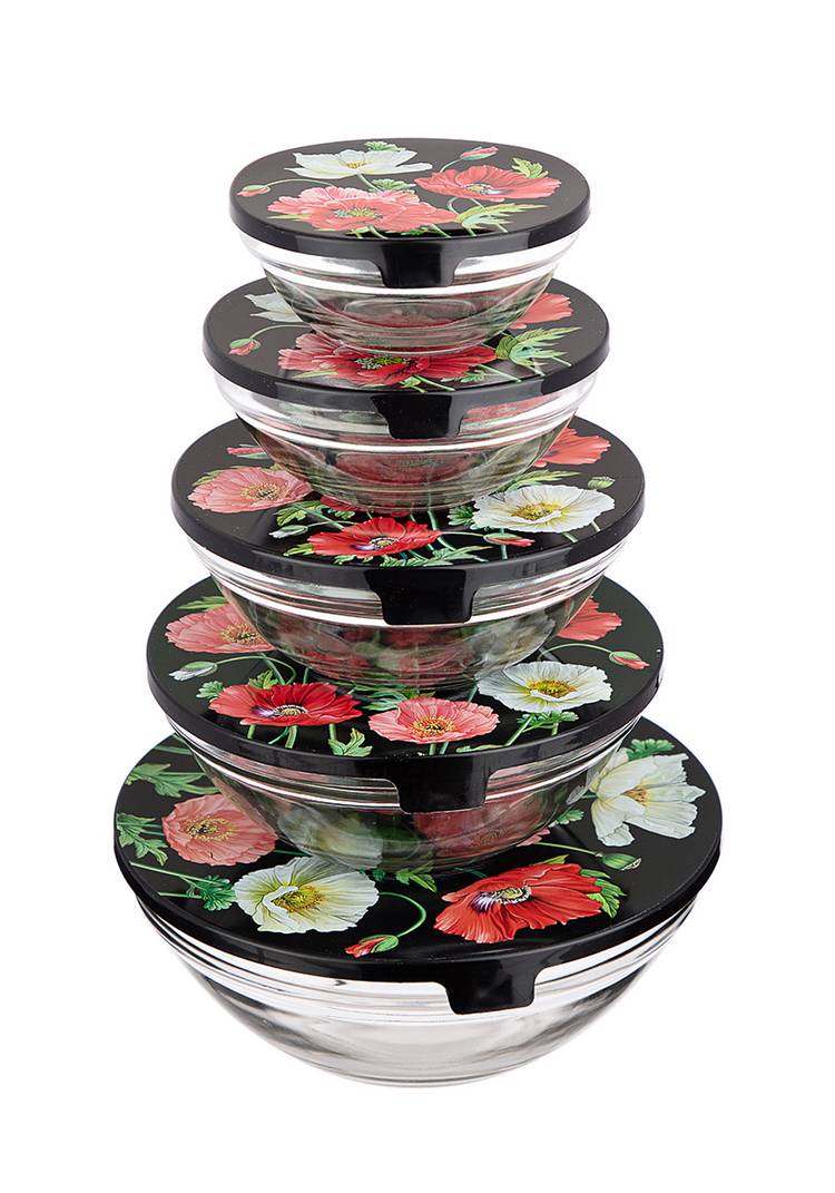 Набор из 5 мисок с крышками шир.  750, рис. 10