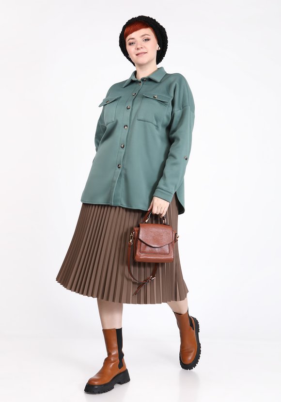 Рубашка удлиненная из футера с начесом шир.  580, рис. 1