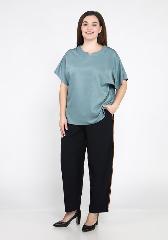 Блуза однотонная с рукавом-кимоно шир.  580, рис. 15