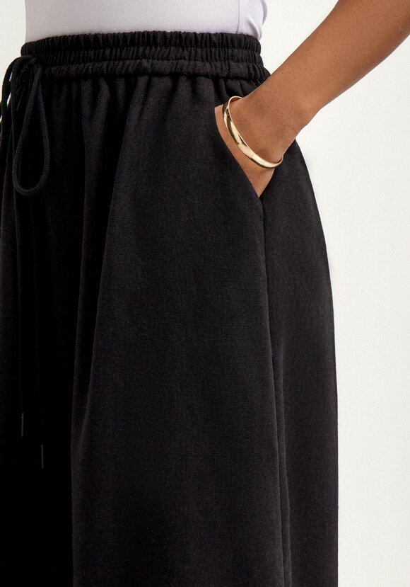 Юбка изо льна свободного кроя шир.  580, рис. 21