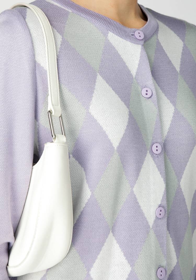 Кардиган с ромбами по полочке и спинке шир.  750, рис. 16