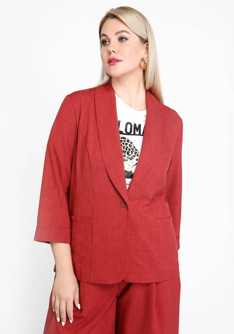 Жакет классический однобортный шир.  750, рис. 16