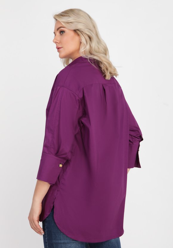 Блуза свободная на супатной застежке шир.  580, рис. 3